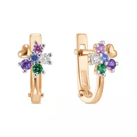 Серьги c фианитами