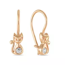 Серьги c фианитами