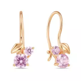 Серьги c фианитами