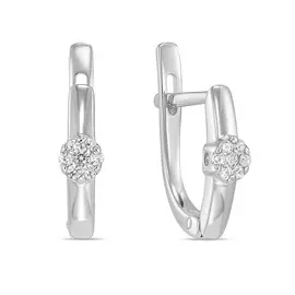 Серьги c фианитами