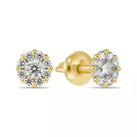 Серьги c фианитами