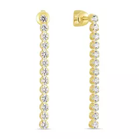 Серьги c фианитами