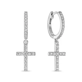 Серьги c фианитами