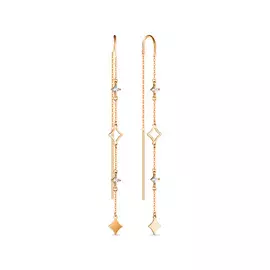 Серьги c фианитами