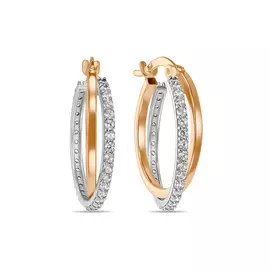 Серьги c фианитами