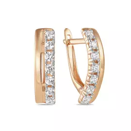 Серьги c фианитами