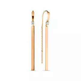 Серьги c фианитами