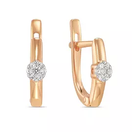 Серьги c фианитами