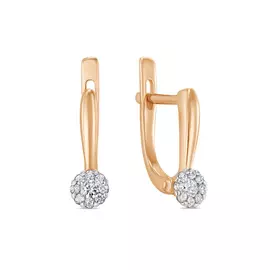 Серьги c фианитами