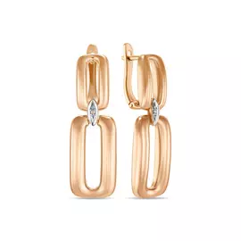 Серьги c фианитами