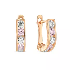 Серьги c фианитами