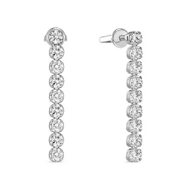 Серьги c фианитами