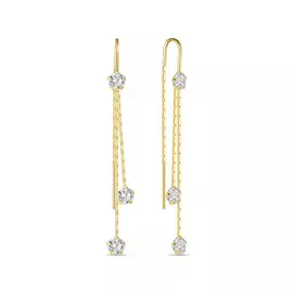 Серьги c фианитами