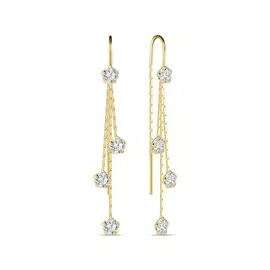 Серьги c фианитами