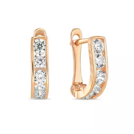 Серьги c фианитами