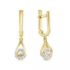 Серьги c фианитами