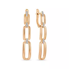 Серьги c фианитами