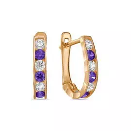 Серьги c фианитами