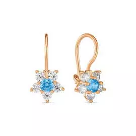 Серьги c фианитами