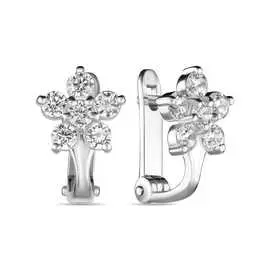 Серьги c фианитами