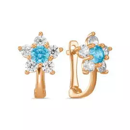 Серьги c фианитами