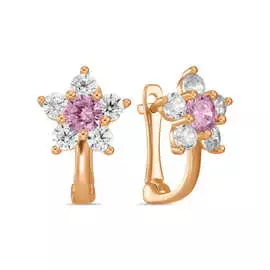 Серьги c фианитами