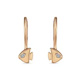 Серьги c фианитами