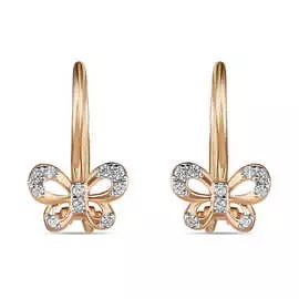 Серьги c фианитами