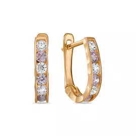 Серьги c фианитами