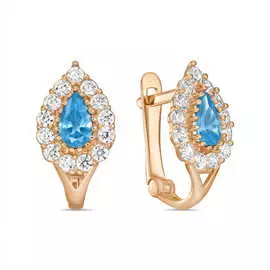 Серьги c фианитами