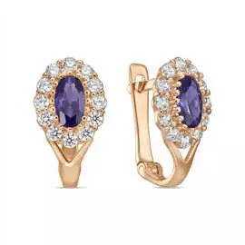 Серьги c фианитами