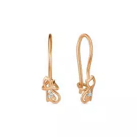 Серьги c фианитами