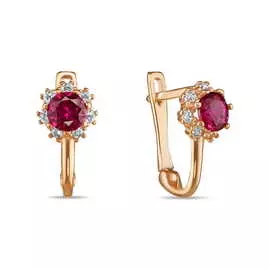 Серьги c фианитами