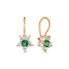 Серьги c фианитами