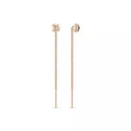 Серьги c фианитами