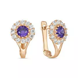 Серьги c фианитами