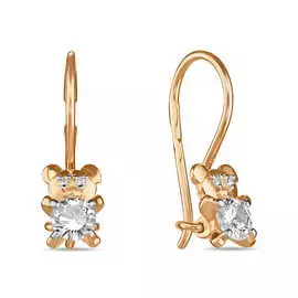 Серьги c фианитами