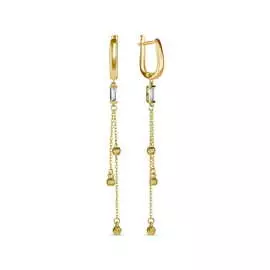 Серьги c фианитом