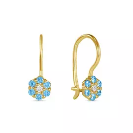 Серьги c фианитами