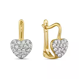 Серьги c фианитами