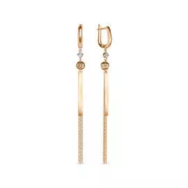 Серьги c фианитами