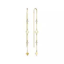 Серьги c фианитами