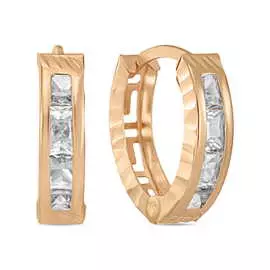 Серьги c фианитами