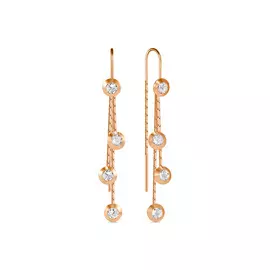 Серьги c фианитами