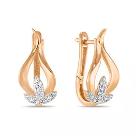 Серьги c фианитами