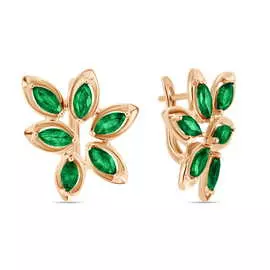 Серьги c изумрудами