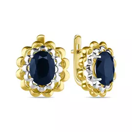 Серьги c сапфирами