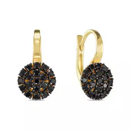 Серьги c сапфир цветнойами