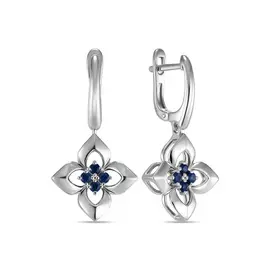 Серьги c сапфирами