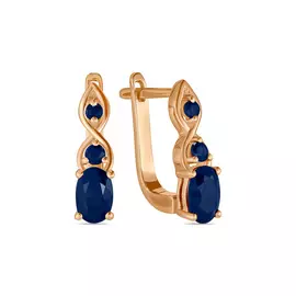 Серьги c сапфирами